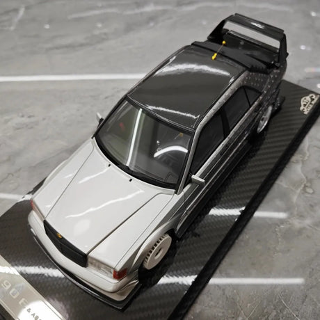 [VIP] 1:18 Mercedes-Benz 1990 W201 190E 2.5-16 Evo 2 A$AP Rocky Silver Star Model Car Resin