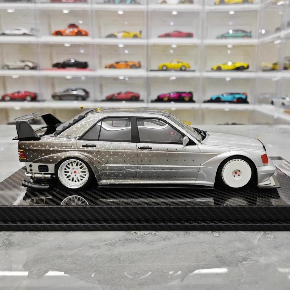 [VIP] 1:18 Mercedes-Benz 1990 W201 190E 2.5-16 Evo 2 A$AP Rocky シルバー Star モデルカー レジン