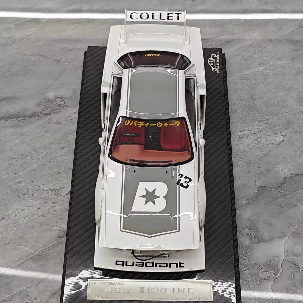 [VIP] 1:18 Nissan 1990 Skyline R32 LB-Works Kaido Racer #13 voiture miniature Resin / Closed Body