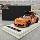 [VIP] 1:18 Porsche 2018 911 992 Carrera Safari Rally Orange Model Car Resin