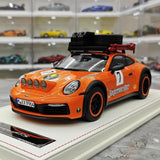 [VIP] 1:18 Porsche 2018 911 992 Carrera Safari Rally Orange Model Car Resin
