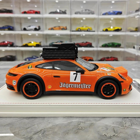 [VIP] 1:18 Porsche 2018 911 992 Carrera Safari Rally Orange Model Car Resin