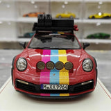 [VIP] 1:18 Porsche 2018 911 992 Carrera Safari Rally Red Dirty Model Car Resin