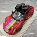 [VIP] 1:18 Porsche 2018 911 992 Carrera Safari Rally Red Dirty Model Car Resin