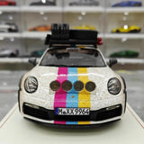 [VIP] 1:18 Porsche 2018 911 992 Carrera Safari Rally ホワイト Dirty モデルカー レジン