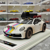 [VIP] 1:18 Porsche 2018 911 992 Carrera Safari Rally ホワイト Dirty モデルカー レジン