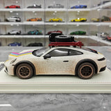 [VIP] 1:18 Porsche 2018 911 992 Carrera Safari Rally ホワイト Dirty モデルカー レジン