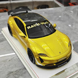 [VIP] 1:18 Porsche 2021 Taycan RWB Yellow Model Car Resin