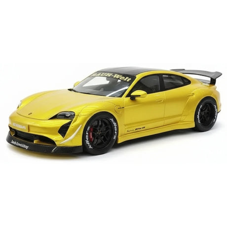 [VIP] 1:18 Porsche 2021 Taycan RWB Yellow Model Car Resin