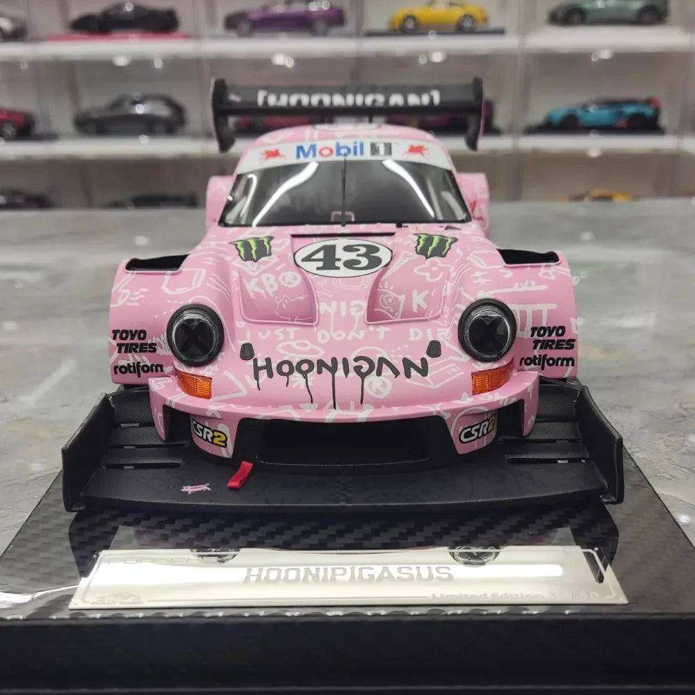 [VIP] 1:18 Porsche 2022 911 RWB SVRSR Hoonipigasus Pink Model Car Resin