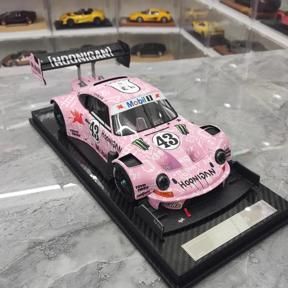 [VIP] 1:18 Porsche 2022 911 RWB SVRSR Hoonipigasus rose voiture miniature Resin