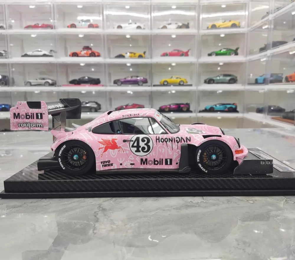 [VIP] 1:18 Porsche 2022 911 RWB SVRSR Hoonipigasus rose voiture miniature Resin