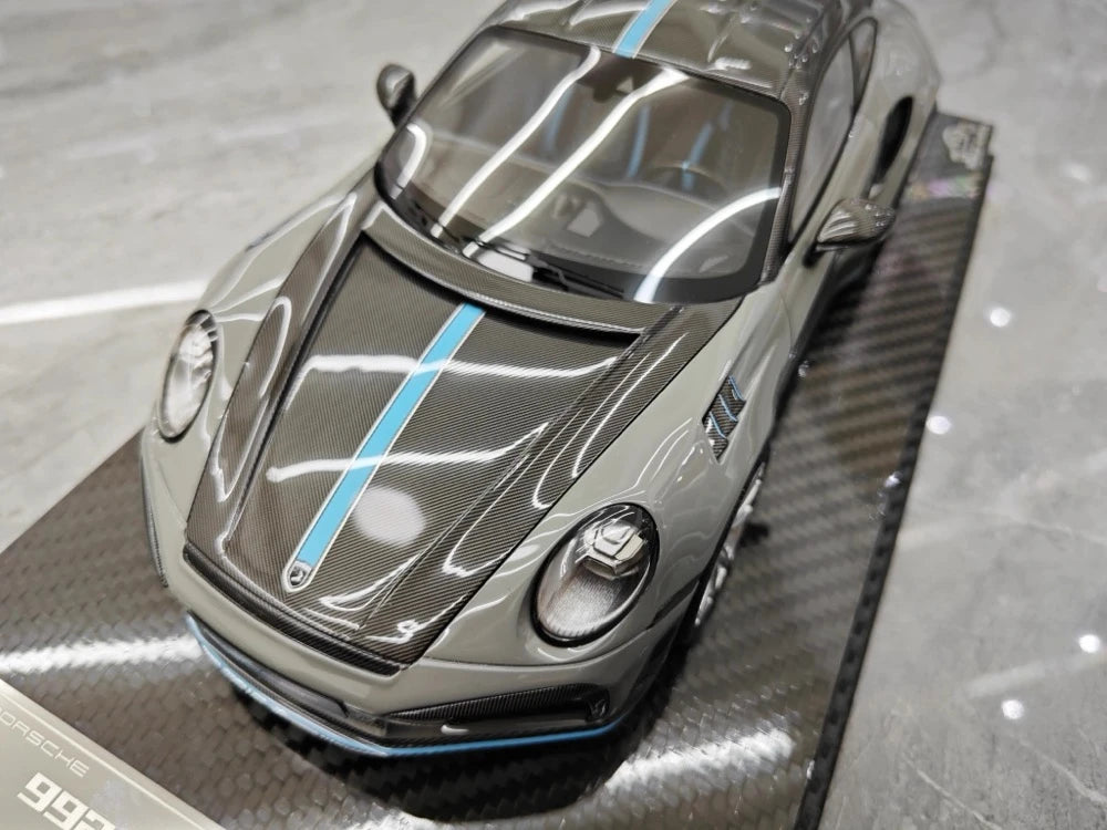 [VIP] 1:18 Porsche 2022 992 Stinger GTR grigio modellino di auto resina