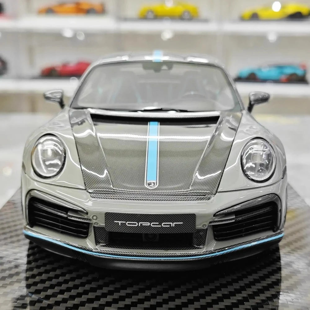 [VIP] 1:18 Porsche 2022 992 Stinger GTR grigio modellino di auto resina