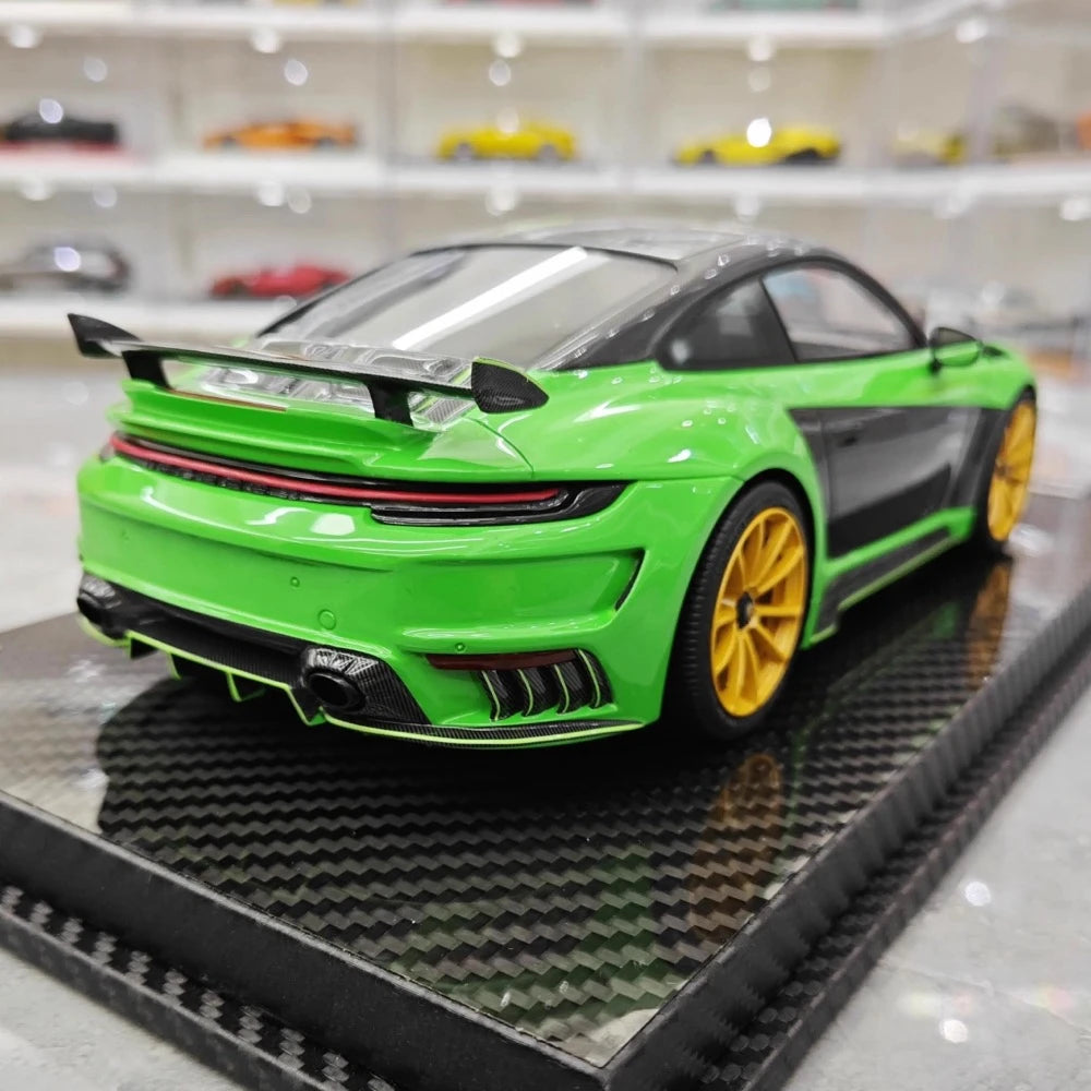 [VIP] 1:18 Porsche 2022 992 Stinger GTR groen modelauto Hars