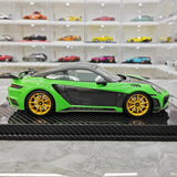 [VIP] 1:18 Porsche 2022 992 Stinger GTR groen modelauto Hars