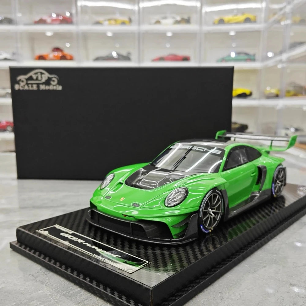 [VIP] 1:18 Porsche 2023 911 GT3R Rennsport Green Model Car Resin