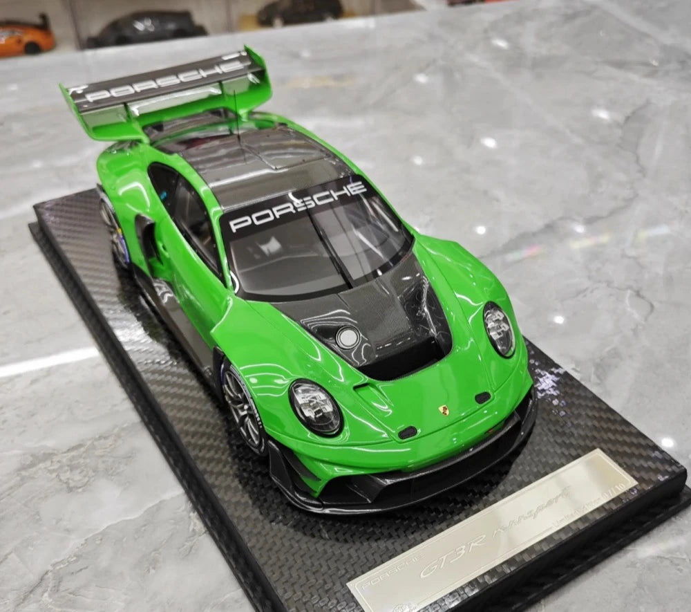 [VIP] 1:18 Porsche 2023 911 GT3R Rennsport verde modellino di auto resina