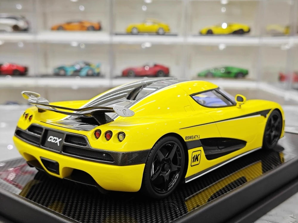 [VMB] 1:18 Koenigsegg 2006 CCX gul modellbil resin