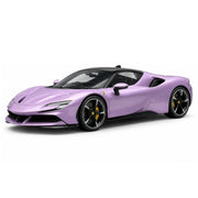 Vehicle Art Ferrari 2019 SF90 Stradale Violett 1:18 – Sammler-Modellauto aus Resin