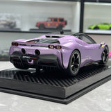 Art de véhicule Ferrari 2019 SF90 Stradale Purple 1:18 – Résine de modèle en résine à collectionner