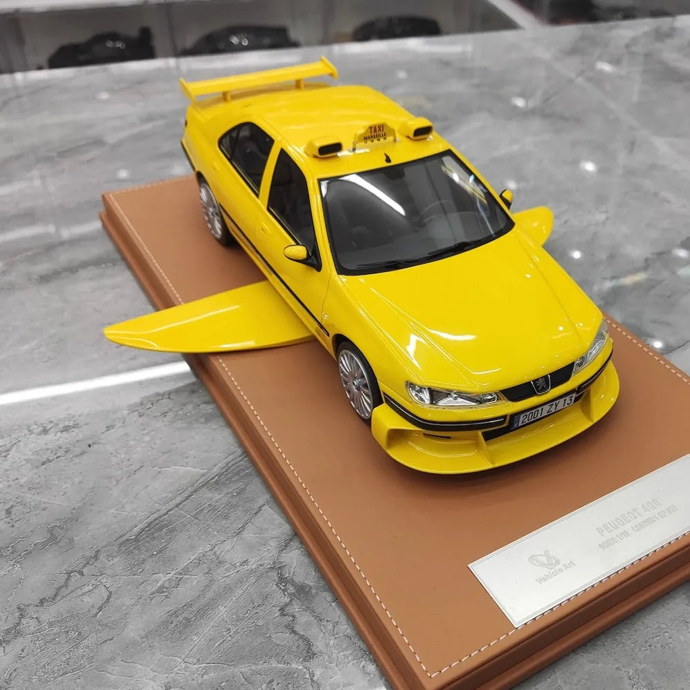 [Vehicle Art] 1-18 Peugeot 2001 406 Taxi Yellow Model Car Resin