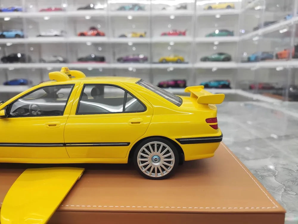 [Vehicle Art] 1-18 Peugeot 2001 406 Taxi Yellow Model Car Resin