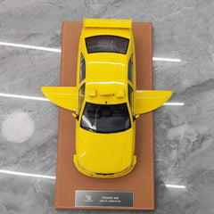 [Vehicle Art] 1-18 Peugeot 2001 406 Taxi Yellow Model Car Resin