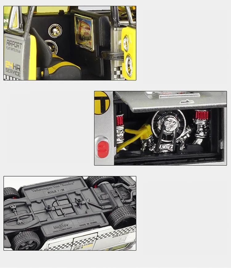 1:24 Volkswagen 1963 T1 Bus Modified Mod Die Cast Model Car