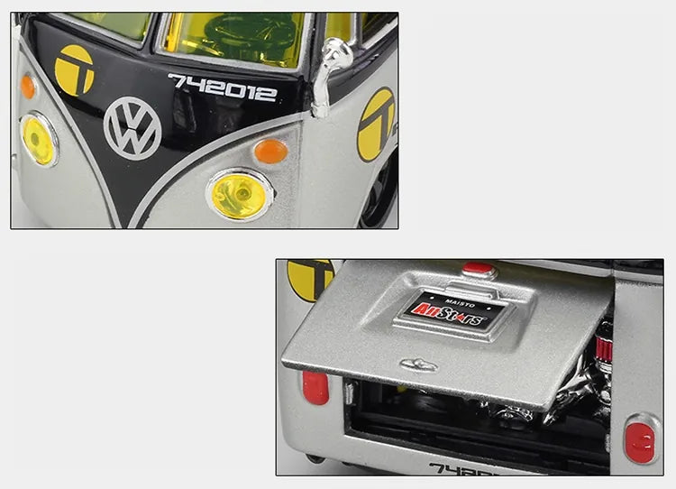 1:24 Volkswagen 1963 T1 Bus Modified Mod Die Cast Model Car