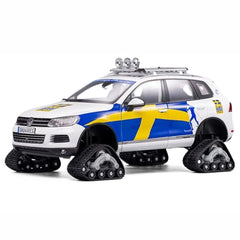 1:18 Volkswagen 2010 Touareg Snowareg Sweden Die Cast Model Car