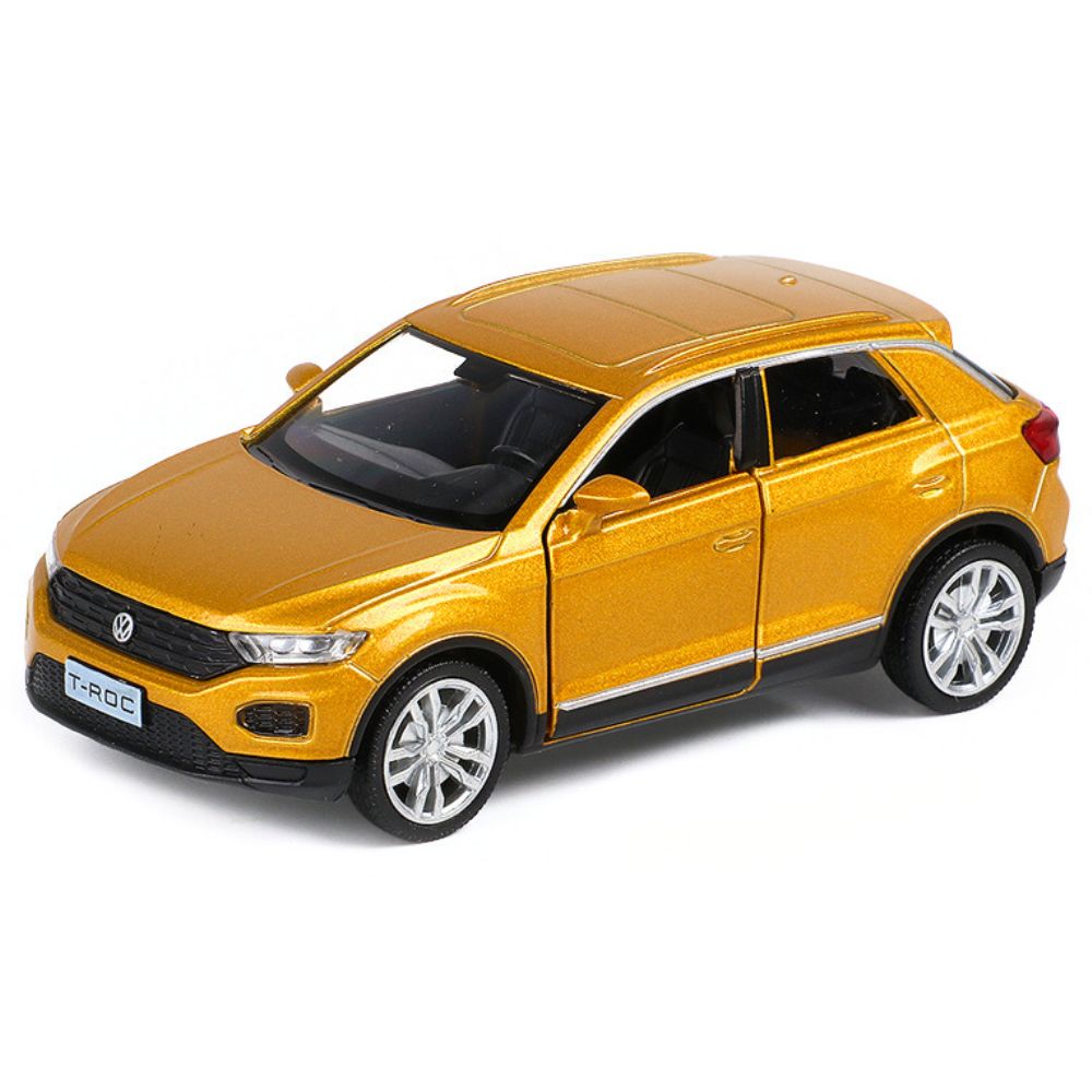 1:36 Volkswagen 2020 T-Roc Yellow Model Car
