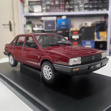 [Welly] 1:18 Volkswagen 1987 Santana B2 rouge voiture miniature Die-Cast