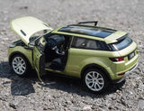 [Welly] 1:24 Land Rover 2011 Range Rover Evoque vihreä pienoismalli Die-Cast