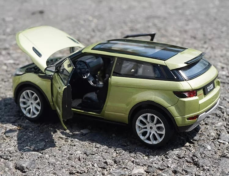[Welly] 1:24 Land Rover 2011 Range Rover Evoque verde modellino di auto Die-Cast