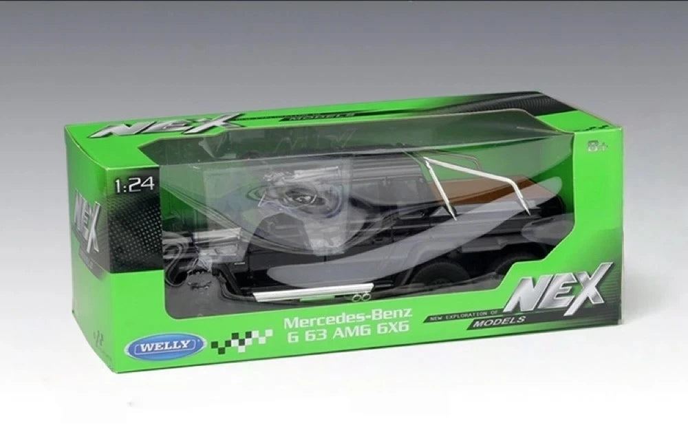 [Welly] 1:24 Mercedes-AMG 2013 G63 6x6 Black Model Car Die-Cast