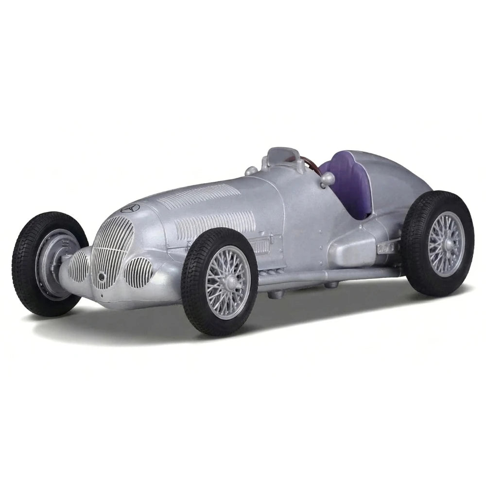 [Welly] 1:24 Mercedes-Benz 1937 W125 Silver Model Car Die-Cast