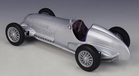 [Welly] 1:24 Mercedes-Benz 1937 W125 zilver modelauto Die-Cast