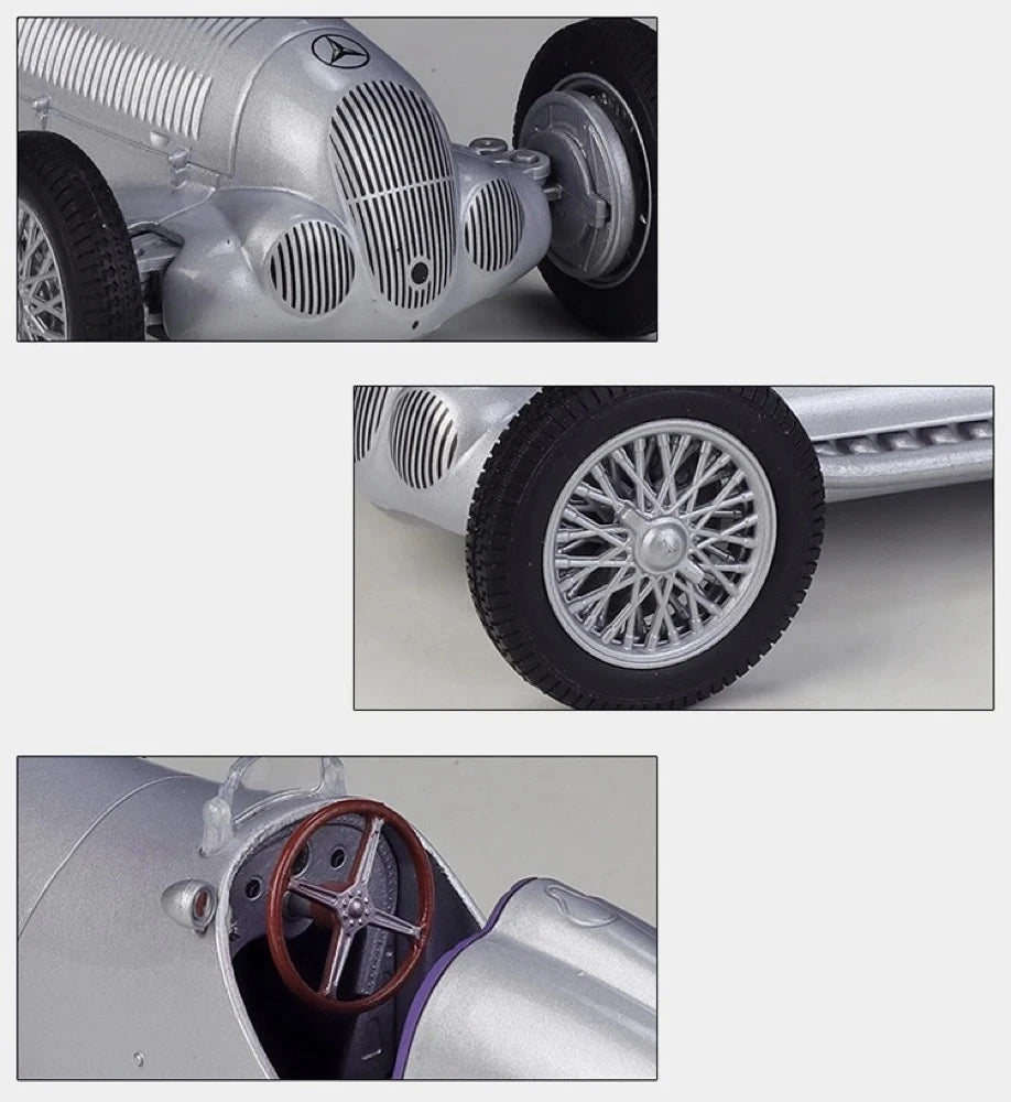 [Welly] 1:24 Mercedes-Benz 1937 W125 Silver Model Car Die-Cast