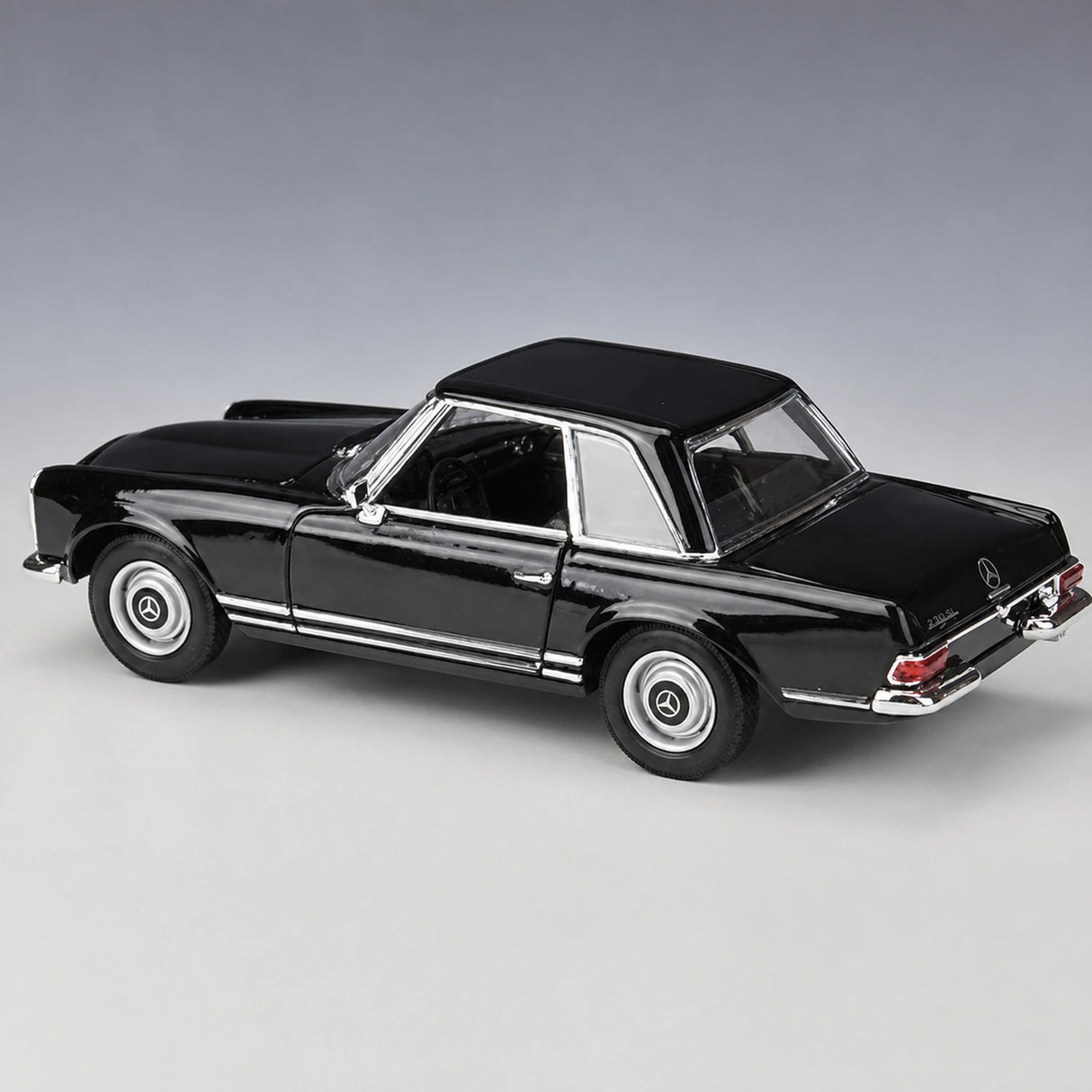 Welly Mercedes-Benz 1963 230SL أسود 1:24 – نموذج عرض معدني مصبوب