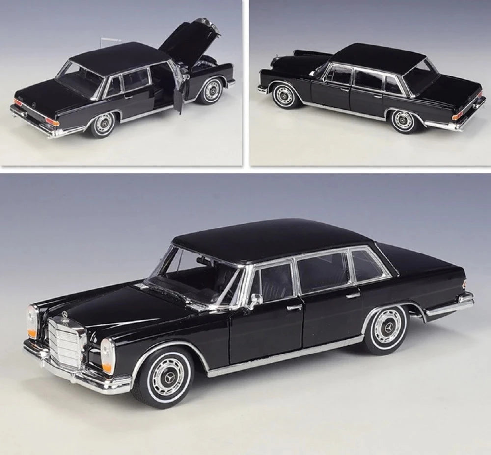 [Welly] 1:24 Mercedes-Benz 1963 600 Black Model Car Die-Cast