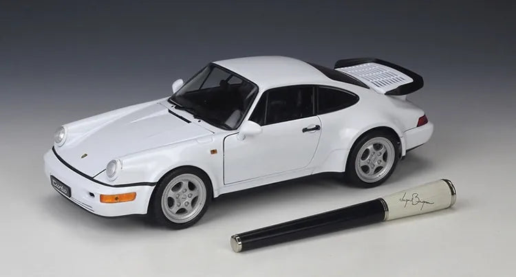 [Welly] 1:18 Porsche 1991 964 Turbo White Model Car Die-Cast