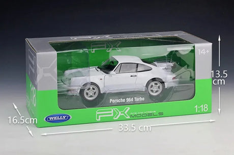 [Welly] 1:18 Porsche 1991 964 Turbo White Model Car Die-Cast