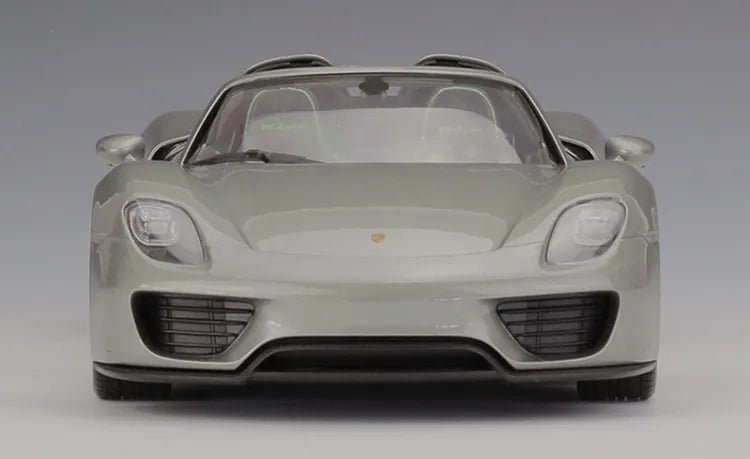 [Welly] 1:18 Porsche 2013 918 Convertible Gray Model Car Die-Cast