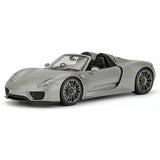 [Welly] 1:18 Porsche 2013 918 Convertible Gray Model Car Die-Cast