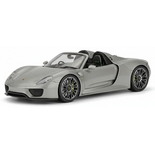 [Welly] 1:18 Porsche 2013 918 Convertible Gray Model Car Die-Cast