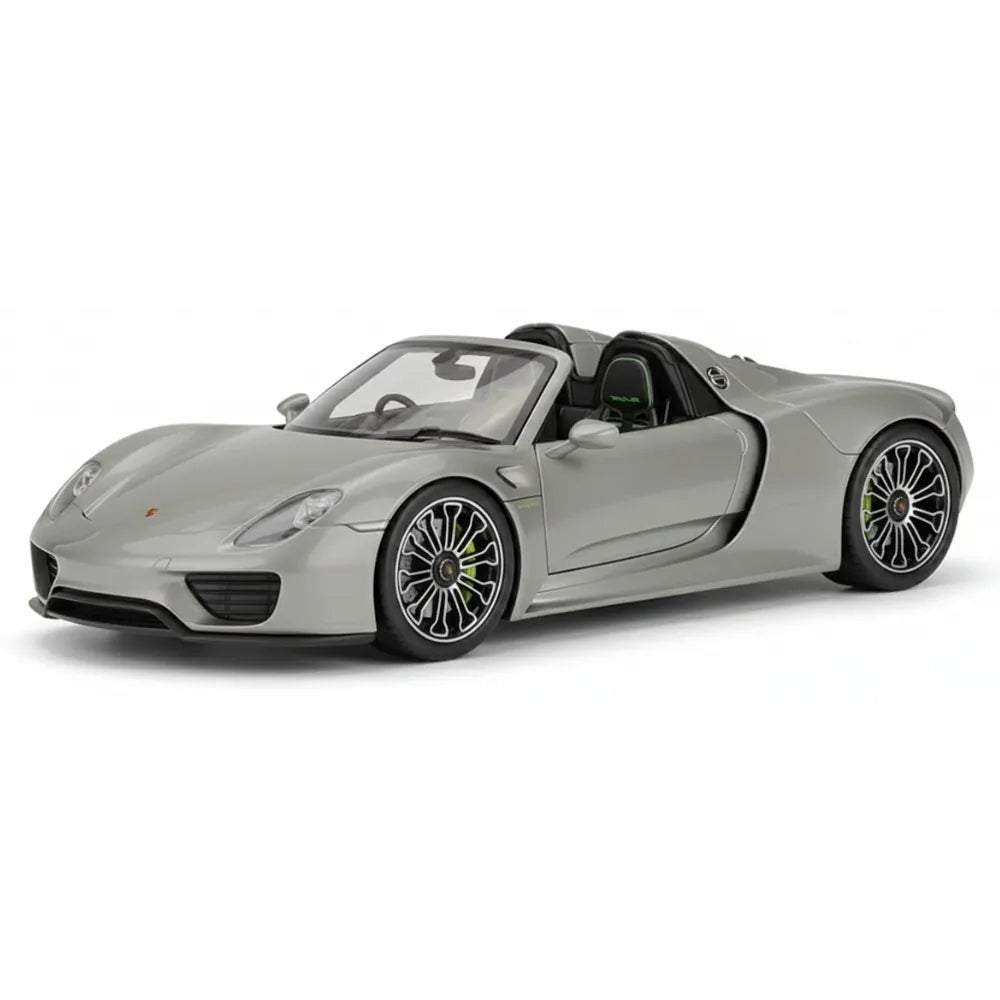 [Welly] 1:18 Porsche 2013 918 Convertible Gray Model Car Die-Cast