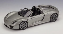 [Welly] 1:18 Porsche 2013 918 Convertible Gray Model Car Die-Cast
