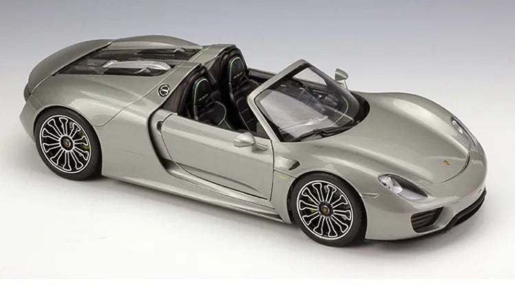 [Welly] 1:18 Porsche 2013 918 Convertible Gray Model Car Die-Cast