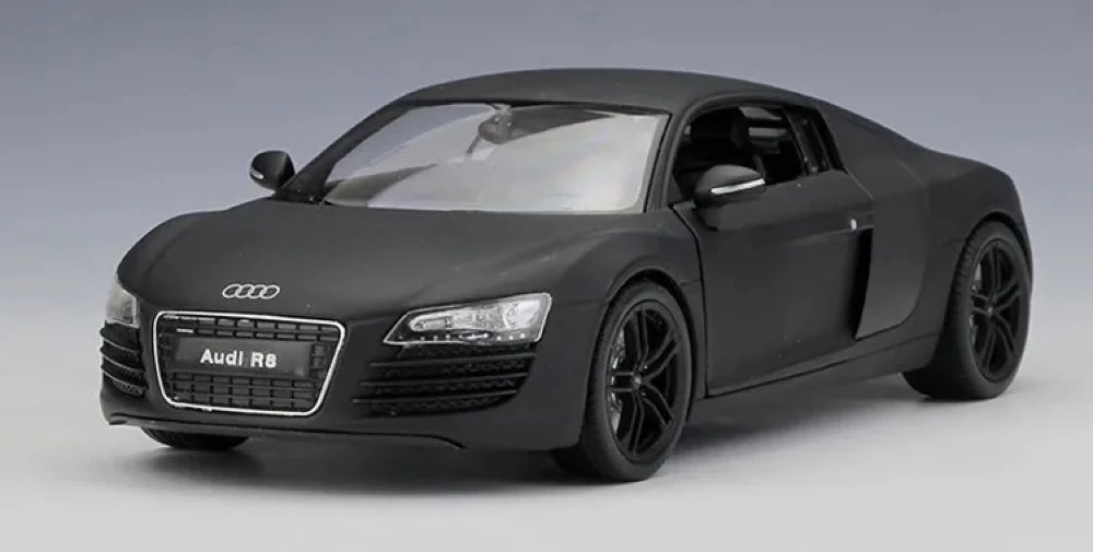[Welly] 1:24 Audi 2006 R8 Matte Black Model Car Die-Cast